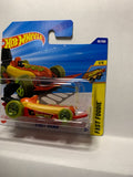 Red Yellow Spicy Dog Street Wiener Fast Foodie  Short Card Hot Wheels Diecast Car
