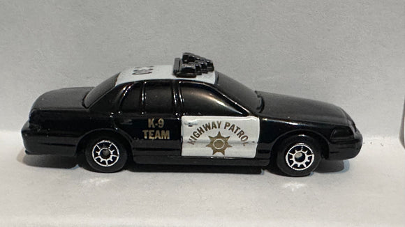 Black White K9 Highway Patrol Ford Interceptor Maisto Diecast Car