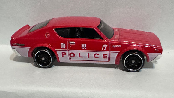 Red Police Nissan Skyline GTR X0092 2011 Hot Wheels Diecast Car