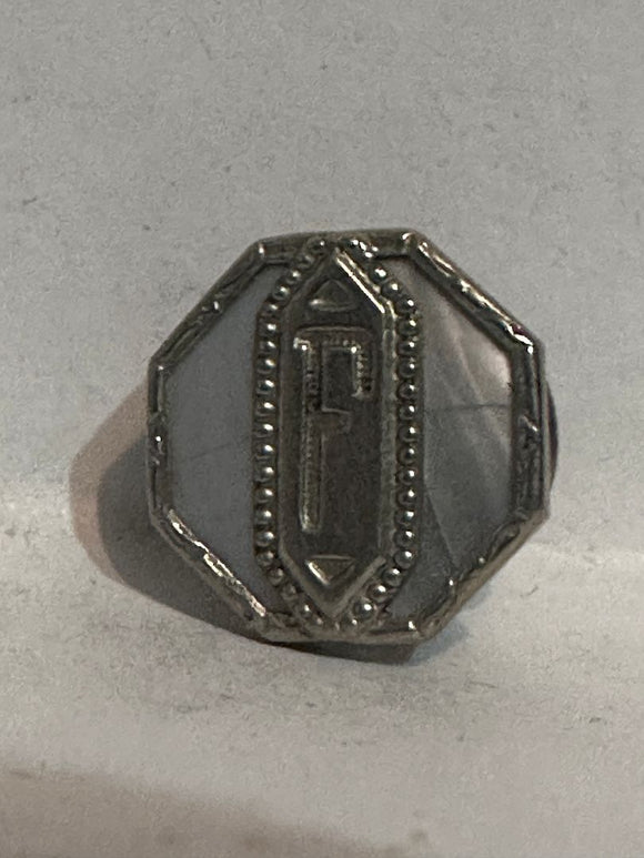 Letter F Design  Lapel Pin