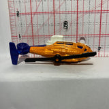 Orange Sea Rescue Unit Sea Hunter Helicopter Matchbox Diecast Car