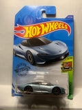 Blue McLaren Speedtail HW Exotics GHB53 D7C6 2018 Long Card Hot Wheels Diecast Car