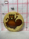 The National Museum of Man Beaver Mascot  Button Pinback