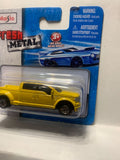 Yellow Ford Mighty F-350 Pick Up Truck Fresh Metal 2017 Short Card Maisto Diecast Car