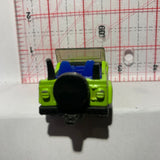 Green Surf Rescue 1998 Jeep Wrangeler Matchbox Diecast Car