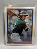 # 228 Walt Weiss  Oakland Athletics 1991 Bowman Baseball card