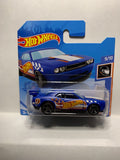 Blue Dodge Challenger Drift Car Hw Race Team GRY22 M521 2018 Short Card Hot Wheels Diecast Car