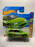 Green '90 Honda Civic EF HW '70s vs '90s HYX90 N521 G1 2025 Short Card Hot Wheels Diecast Car