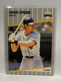 # 343 Chris Speier  San Francisco Giants 1989 Fleer Baseball card
