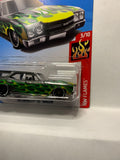 Green Flames '70 Chevelle SS Wagon HW Flames FYF14 D7C3 2017 Long Card Hot Wheels Diecast Car