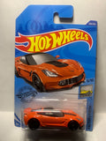 Orange Corvette C7 Z06 Factory Fresh GLN66 M7C6 G1 Long Card Hot Wheels Diecast Car