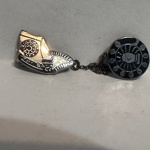 Telephone Dial Symbols   Lapel Pin