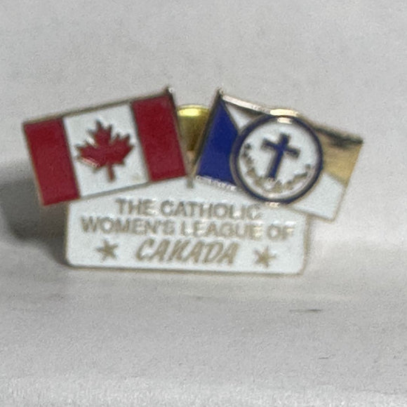 The Catholic Women's League of Canada Logo  Lapel Pin
