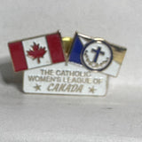 The Catholic Women's League of Canada Logo  Lapel Pin