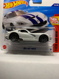 White 2013 SRT Viper  Then and Now JBB15 N521 G1 2025 Short Card Hot Wheels Diecast Car