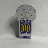 Calgary 100th 1894 1994 Alberta  Lapel Pin