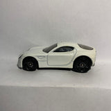 White Alfa Romeo 8C Competizione Hot Wheels Diecast Car