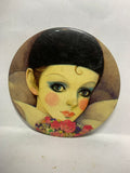 Vintage Mira Fujita Mime 1980s Pierrot  Button Pinback