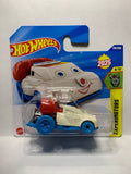 White Quick Chat Experomotors HYW45 N521 G1 2025 Short Card Hot Wheels Diecast Car