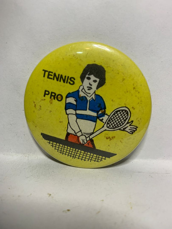 Tennis Pro Drawing  Button Pinback
