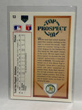 # 53 Todd Van Poppel Top Prospect Oakland Athletics 1991 UD Baseball card