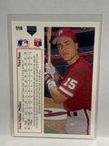 # 518 Dave Hollins  Philadelphia Phillies 1991 UD Baseball card