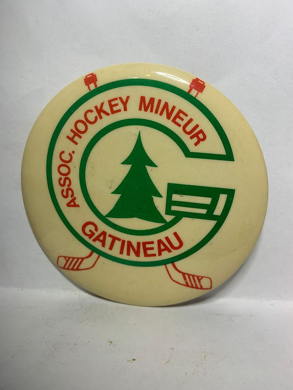 Gatineau Assoc Hockey Mineur Logo  Button Pinback