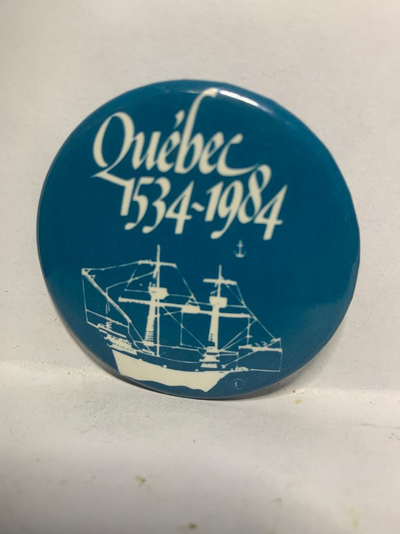 Quebec 1534 1984 Sail Boat  Button Pinback