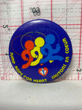 Jump Rope for Heart Sautons en Coeur Logo  Button Pinback