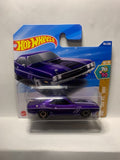 Purple '70 Dodge Hemi Challenger HW '70s vs '90s HYY96 N521 2024 Short Card Hot Wheels Diecast Car
