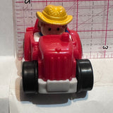Red Little People Farmer Jed Tractor V3385 Fisher Price Diecast Car