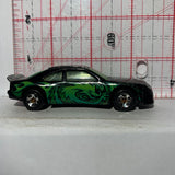 Black Green Dragon T-Bird Stocker Hot Wheels Diecast Car