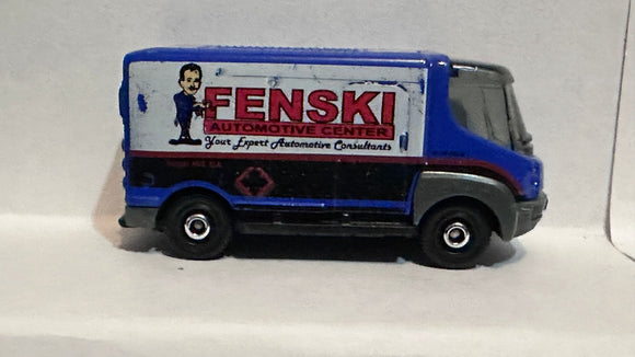 Blue Fenski Automotive Center  eStar Electric Van MB1091 FHG70  Matchbox Diecast Car