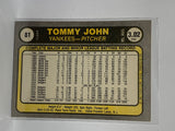 # 81 Tommy John  New York Yankees 1981 Fleer Baseball Cards