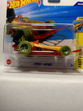Red Yellow Spicy Dog Street Wiener Fast Foodie  Short Card Hot Wheels Diecast Car
