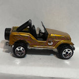 Gold #5 Trailbuster Jeep 1990 Hot Wheels Diecast Car