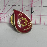 Canadian Blood Services 20th Donation Red Cross  Lapel Pin