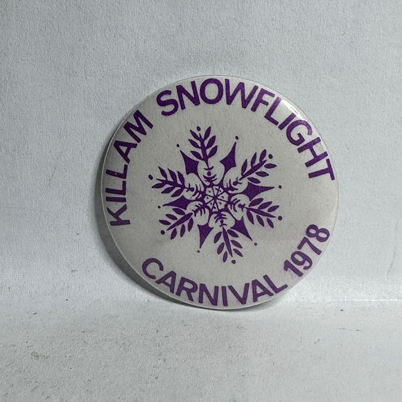 Killam Snowflight Carnival 1978 Snowflake  Lapel Pin