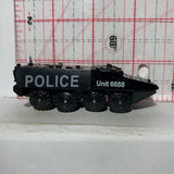 Black Police Unit 6688 8055 Armored Personnel Carrier Unbranded Diecast Car