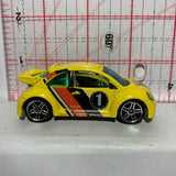 Yellow Volkswagen New Beetle Cup Hot Wheels Diecast Car