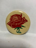 Rose Flower Vie  Button Pinback