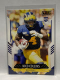 # 335 Nico Collins Rookie Michigan Wolverines 2021 Score Football Cards
