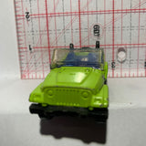 Green Surf Rescue 1998 Jeep Wrangeler Matchbox Diecast Car