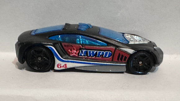 Black HWPD Speed Trap 2010 Hot Wheels Diecast Car