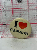 I Love Canada Slogan  Button Pinback