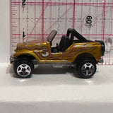 Gold #5 Trailbuster Jeep 1990 Hot Wheels Diecast Car