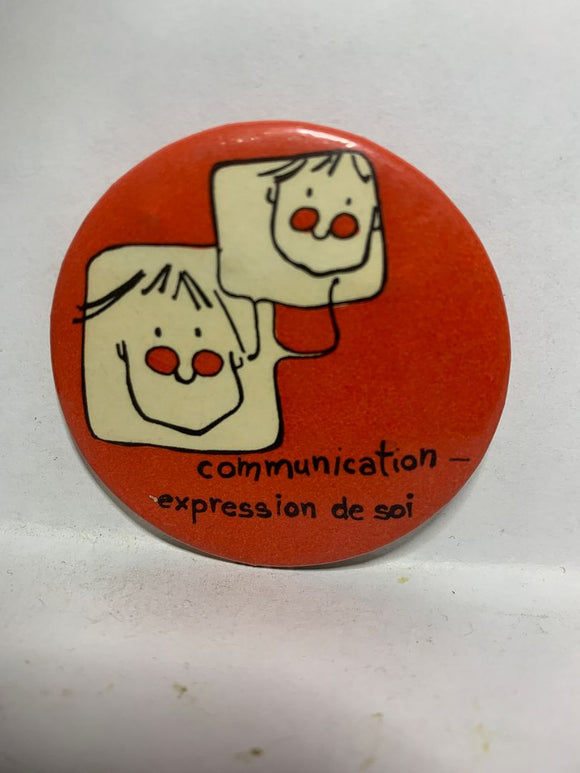 Communication expression de soi Logo  Button Pinback