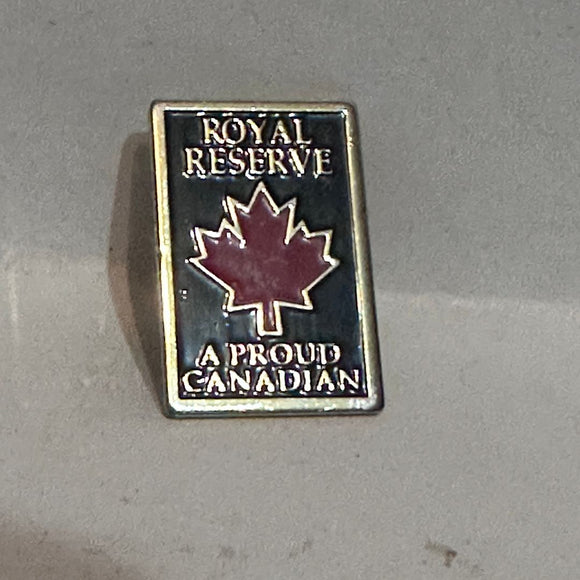 Royal Reserve A Proud Canadian Logo  Lapel Pin
