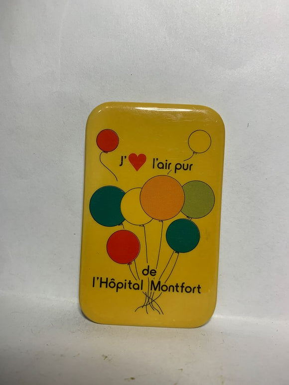 j'Heart l'air pur de 'Hopital Montfort  Button Pinback