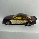 Purple Flames T-Bird Stocker Hot Wheels Diecast Car